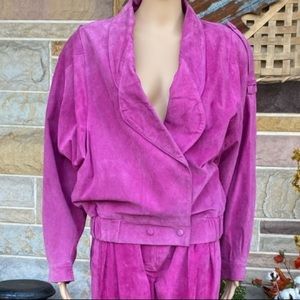 80’s Genuine Suede Vintage Suit Jacket